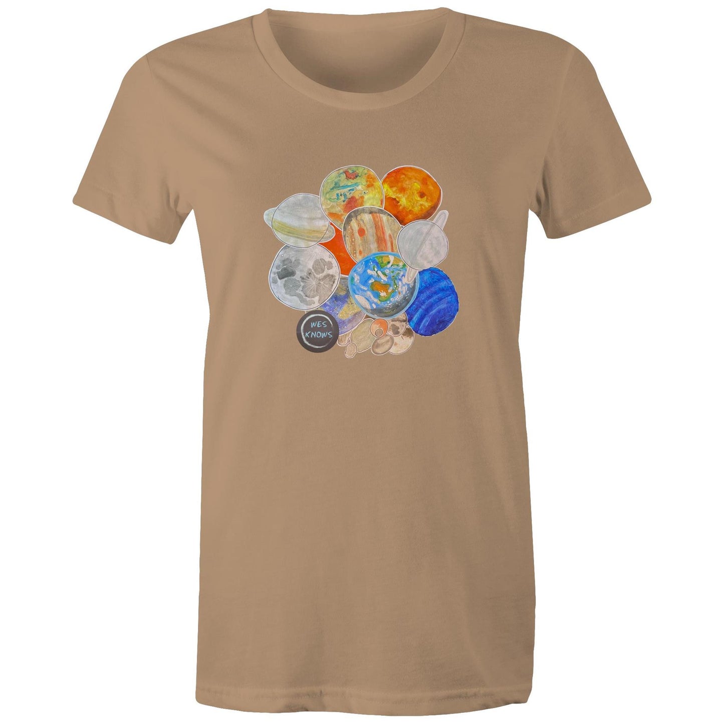 Wes Knows Planet Powered T-Shirt (Womens)