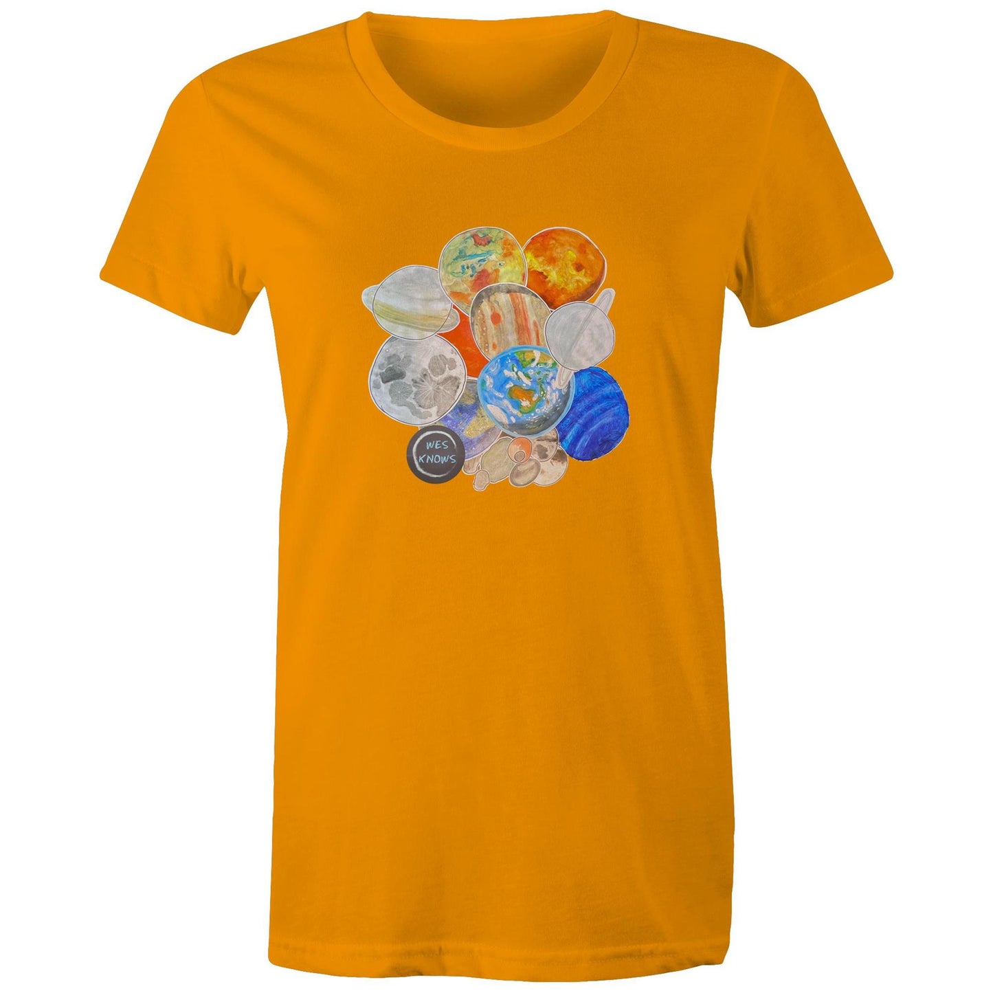 Wes Knows Planet Powered T-Shirt (Womens)