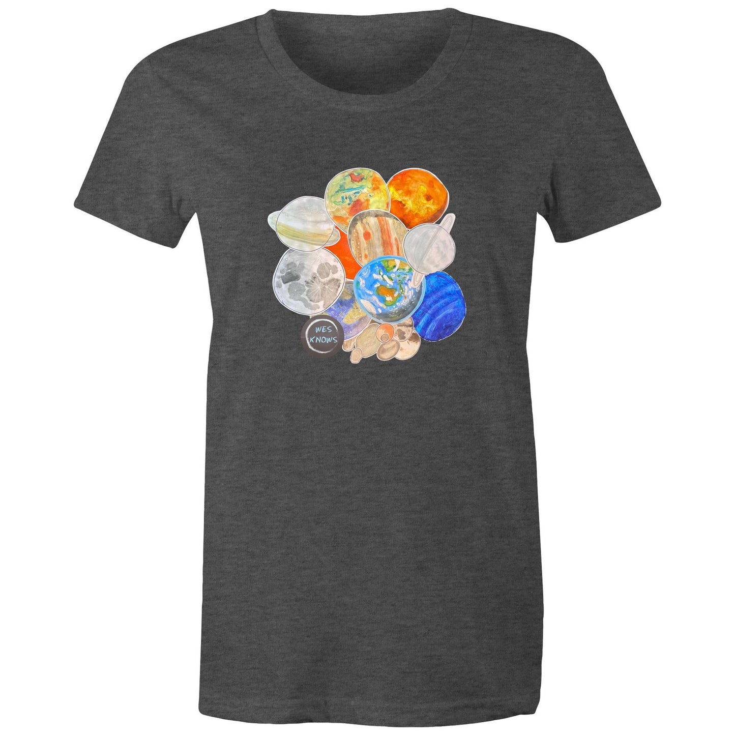 Wes Knows Planet Powered T-Shirt (Womens)