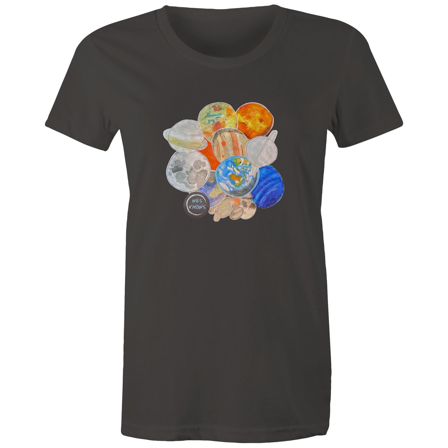 Wes Knows Planet Powered T-Shirt (Womens)