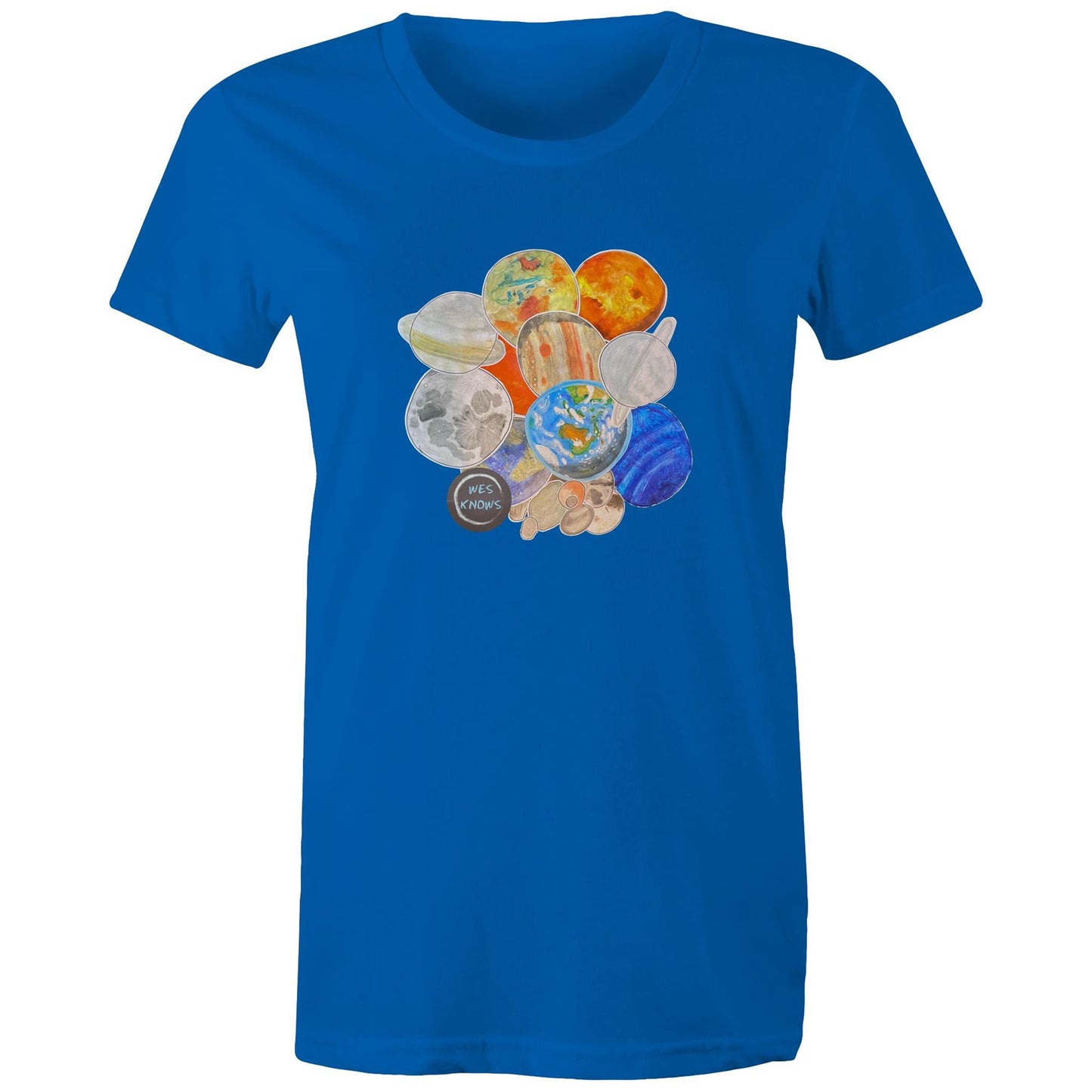Wes Knows Planet Powered T-Shirt (Womens)