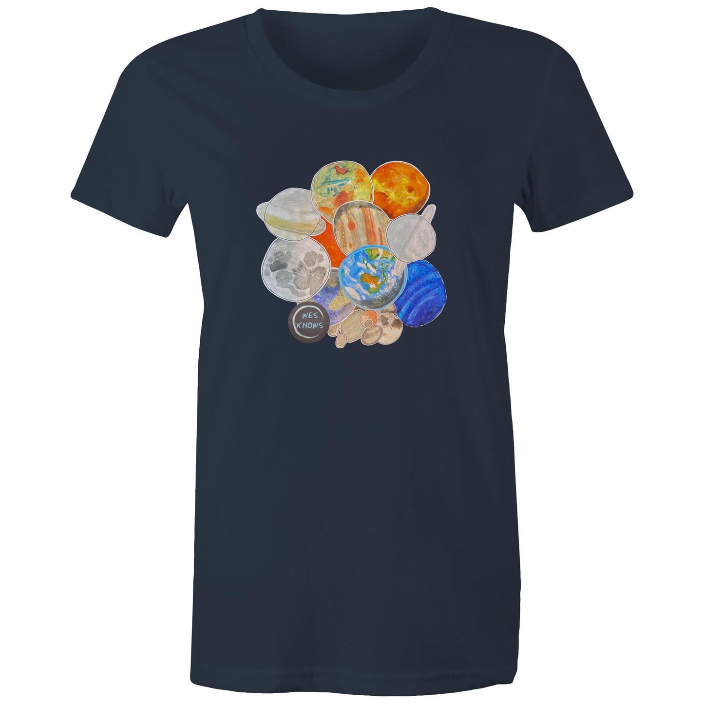 Wes Knows Planet Powered T-Shirt (Womens)