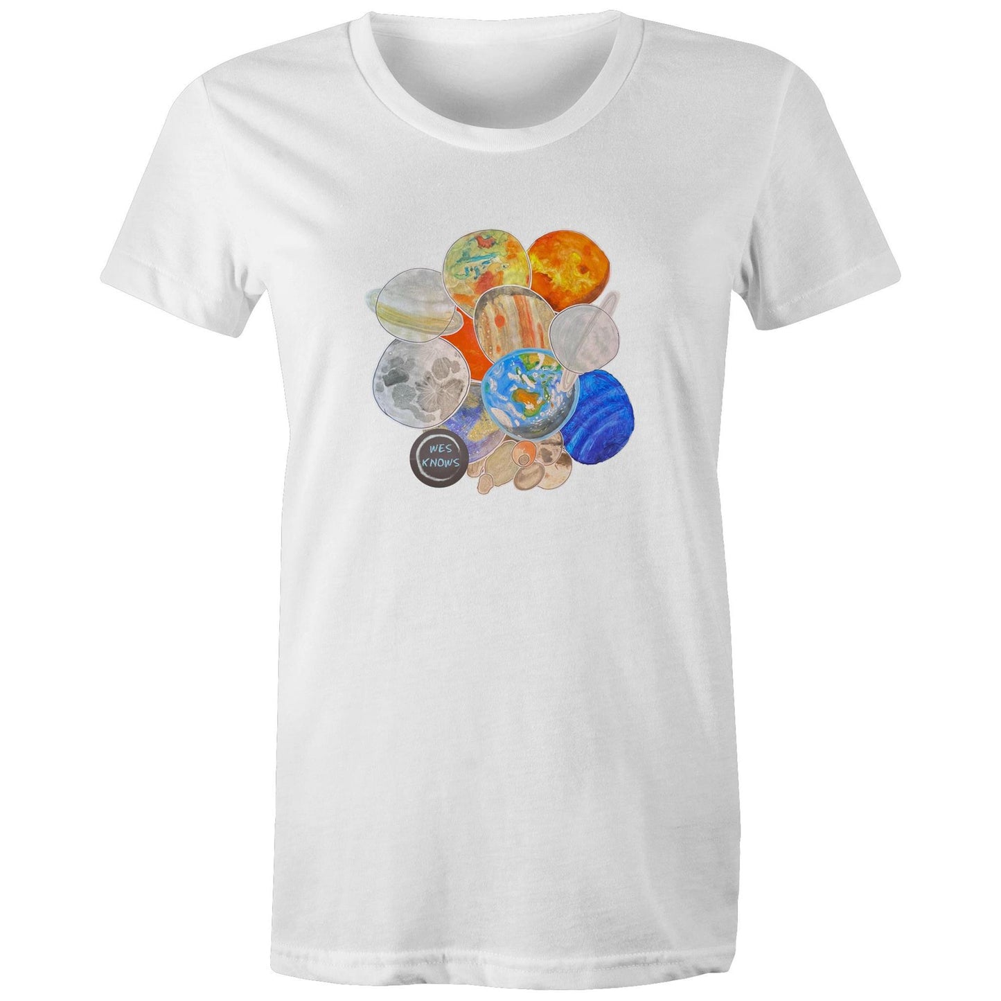 Wes Knows Planet Powered T-Shirt (Womens)