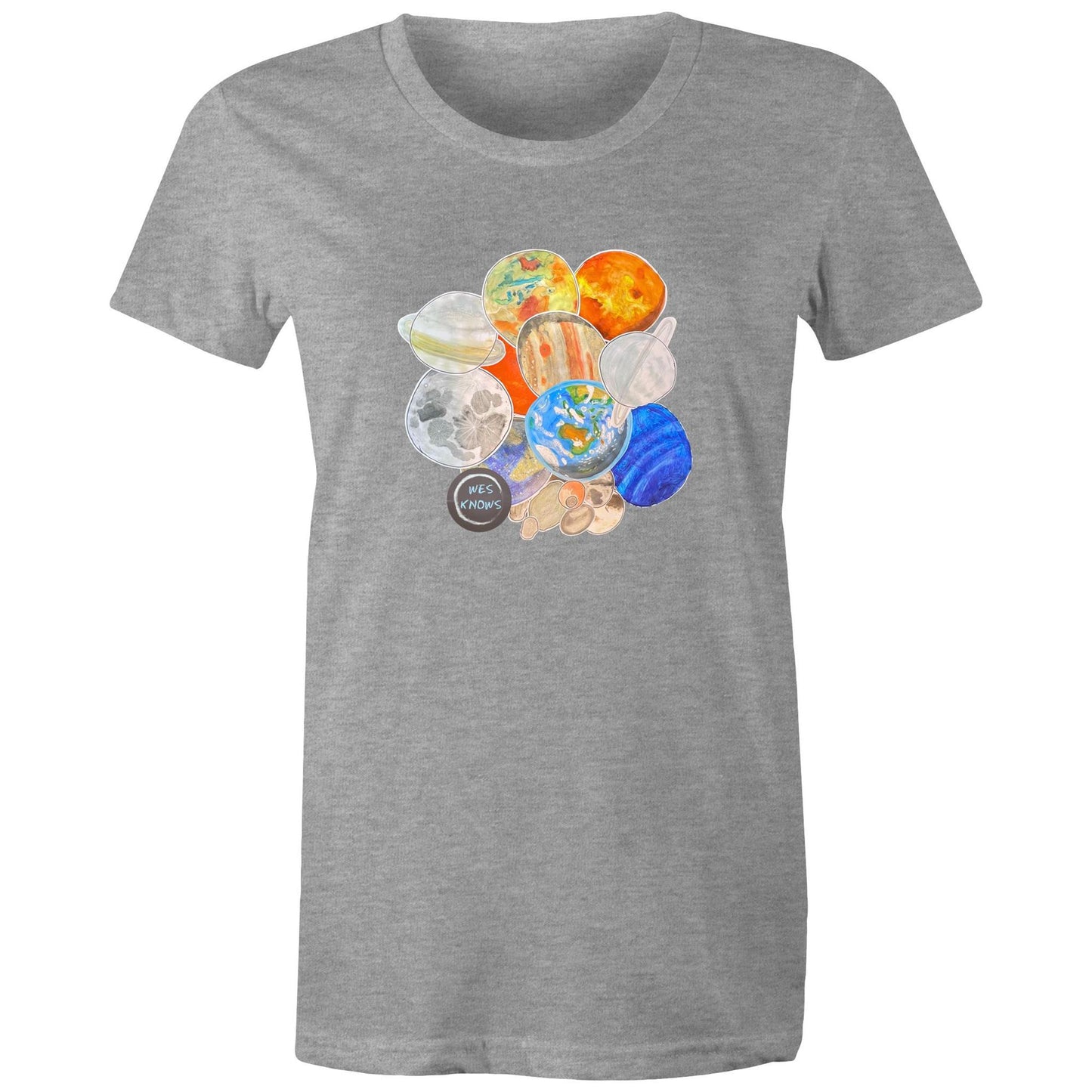 Wes Knows Planet Powered T-Shirt (Womens)